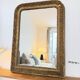 Large gilded sculpted Louis-Philippe mirror, mercury 104x77cm