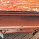 Majestic Louis XV Chest of Drawers in Walnut and Royal Red Marble – 19th Century