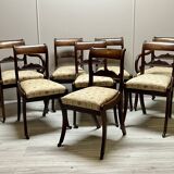 Set of six chairs and two armchairs from the Charles X period