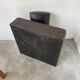 Modernist armchair in exotic wood and leather