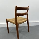 2 Danish Mid-Century Teak Dining Chairs #84 by Niels O. Møller for J. L. Moller