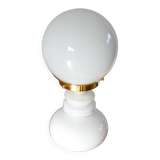 Globe lamp in white opaline, 1960