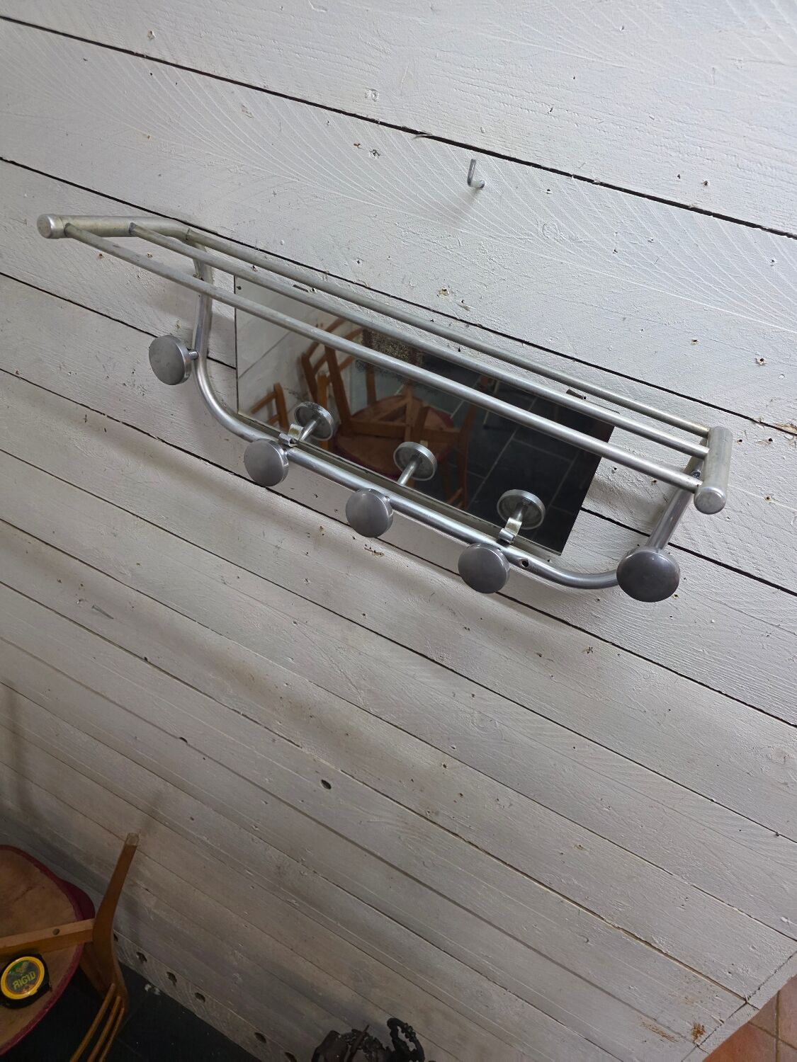 1960s aluminum coat rack