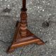 Turned wooden floor lamp from the 1950s.