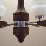 Wooden chandelier, Danish design, 1970s, production: Denmark