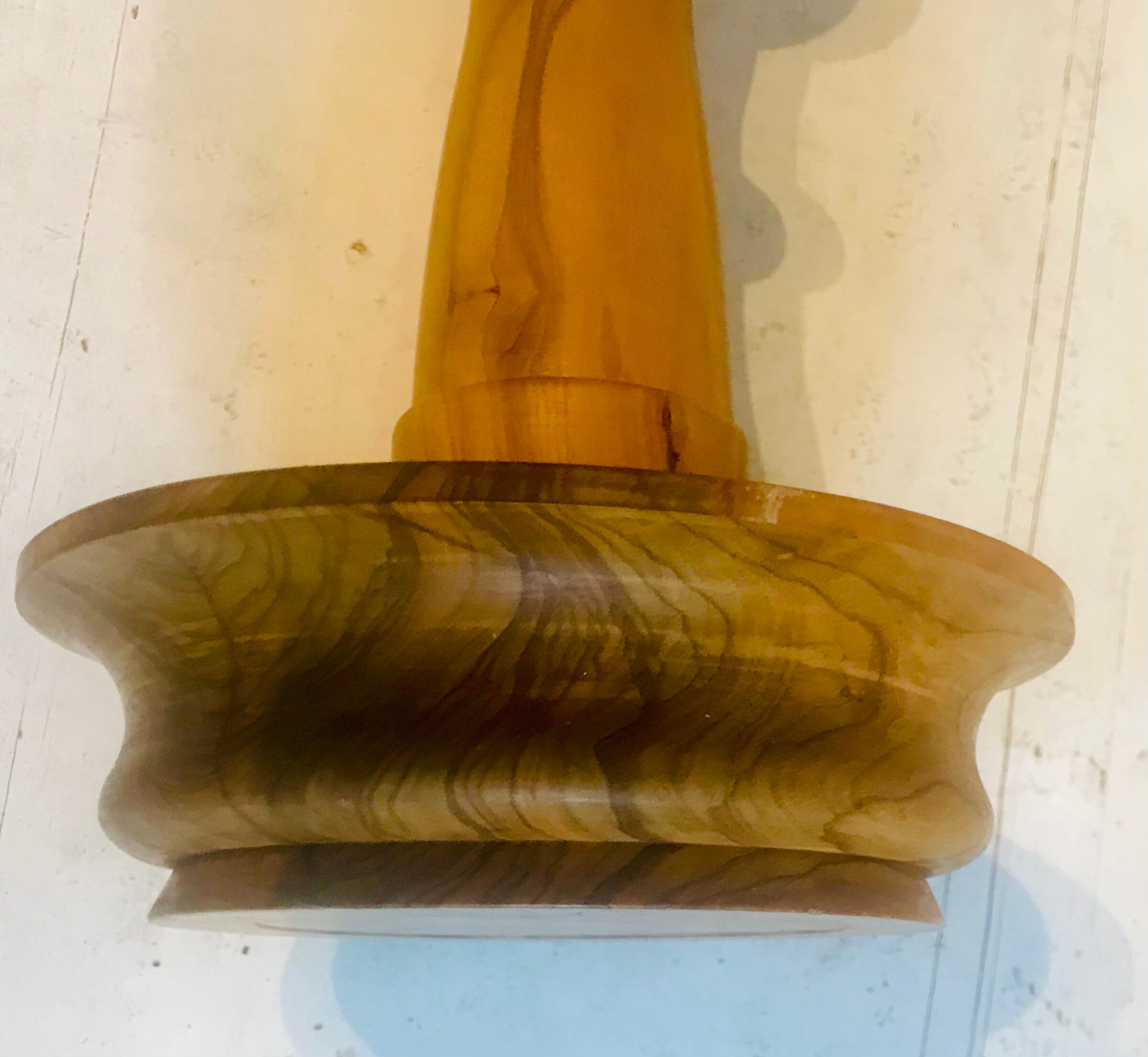 Lampe en bois 48 cm  circa 1960
