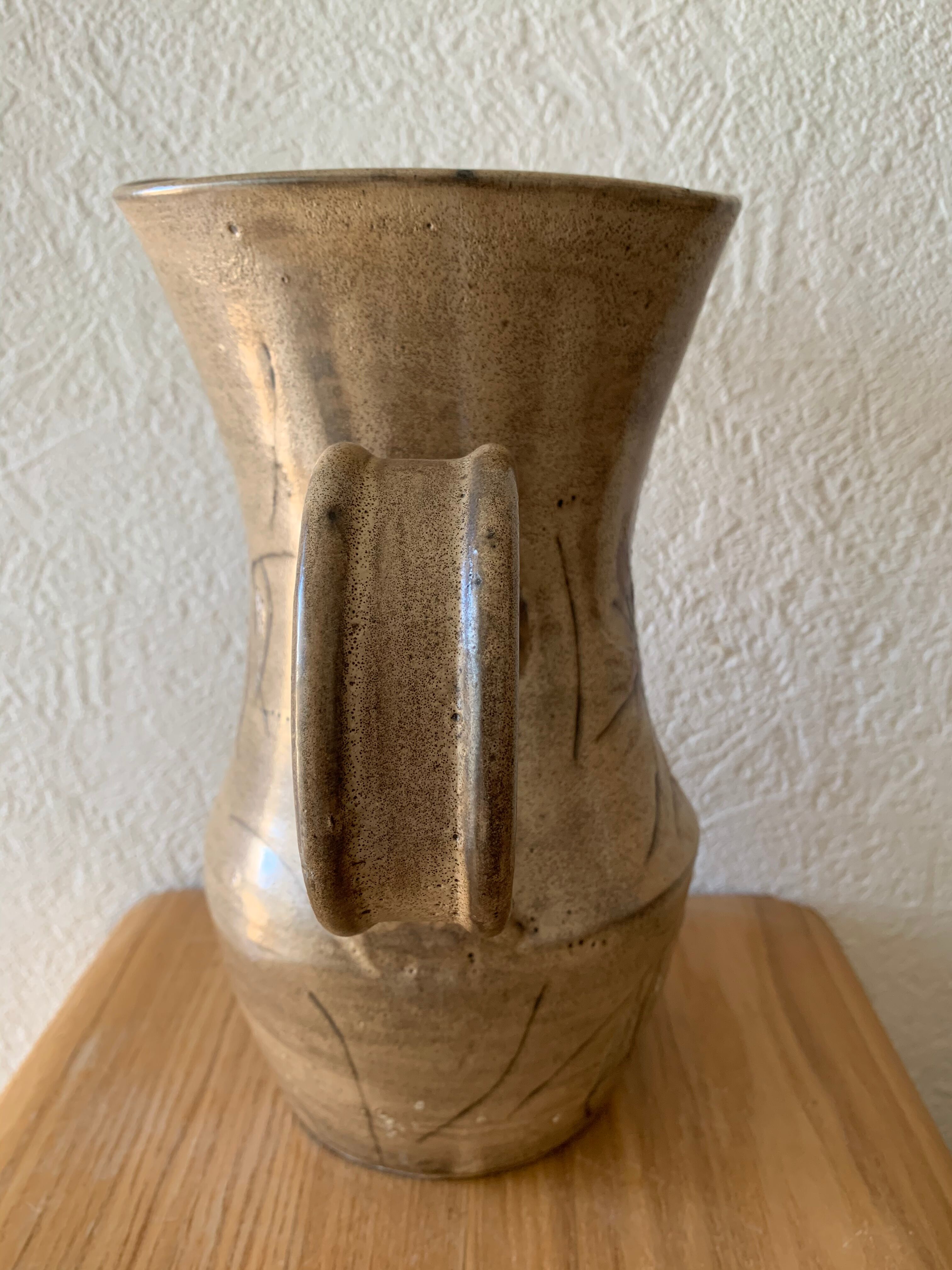 Large ceramic pitcher enamelled 70s Vallauris