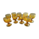Amber bubble foot glasses