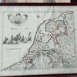 Map of the provinces of the Netherlands by G. G. De Rossi and G. Cantelli, 1672