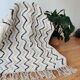 Berber rug ZigZag white and black 105x170 cm