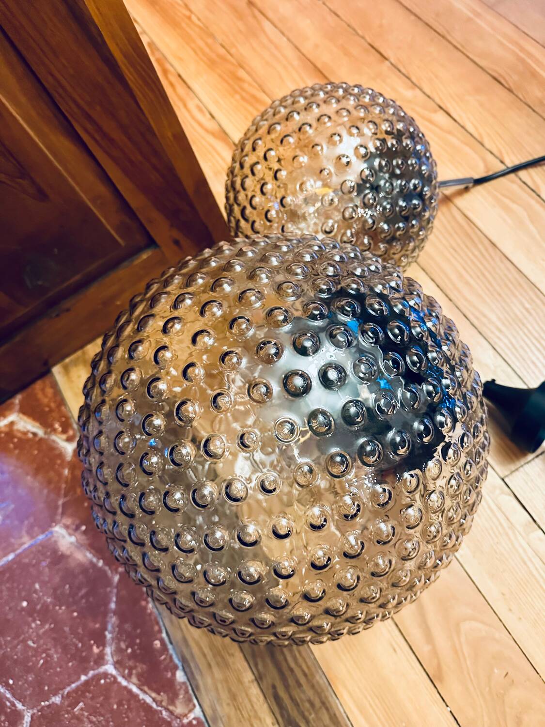 Pair of vintage chandeliers Design Motoko Ishi Rolf Kruger