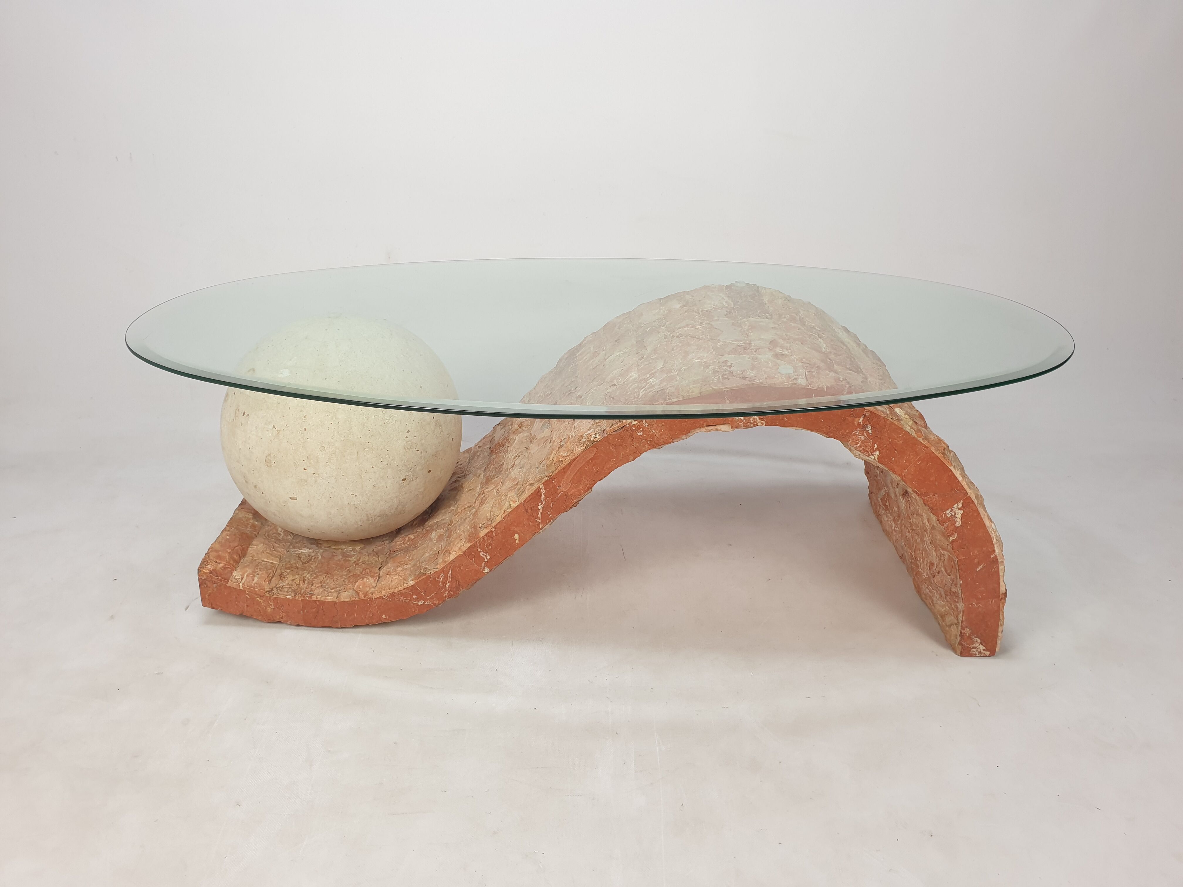 Magnussen Ponte Mactan Stone or Fossil Stone Coffee Table, 1980s