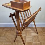 Magazine door and empty wooden pocket, vintage