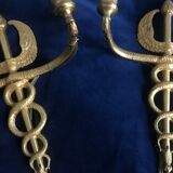 Pair of bronze appliques period empire
