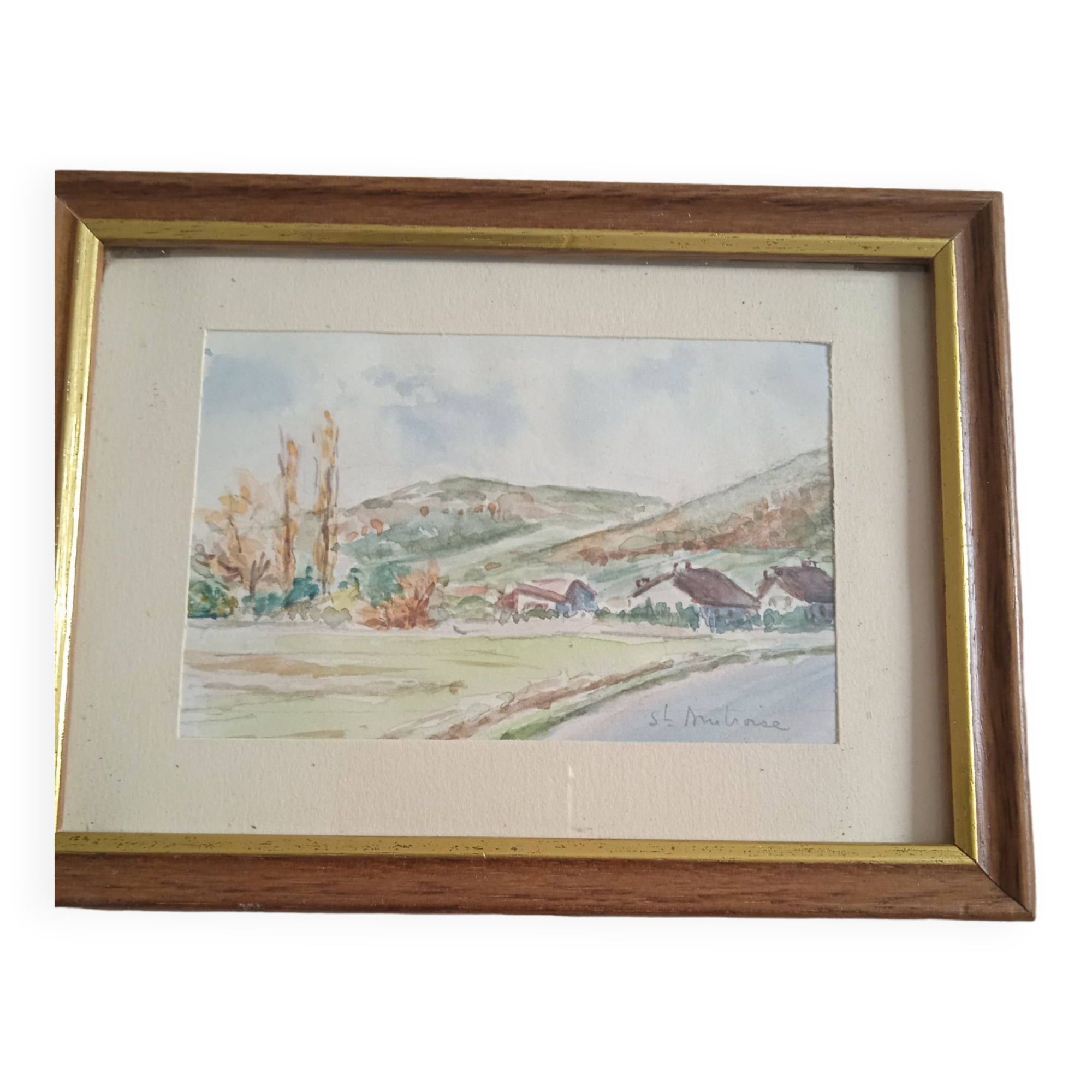 Watercolor signed jf aambroise