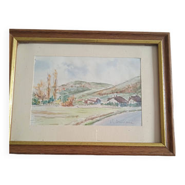 Watercolor signed jf aambroise