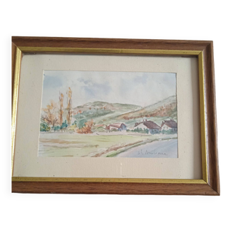Watercolor signed jf aambroise