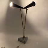 Lampe de table vintage à double lumière, Italie 1960