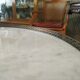 Table basse bouillotte en acajou