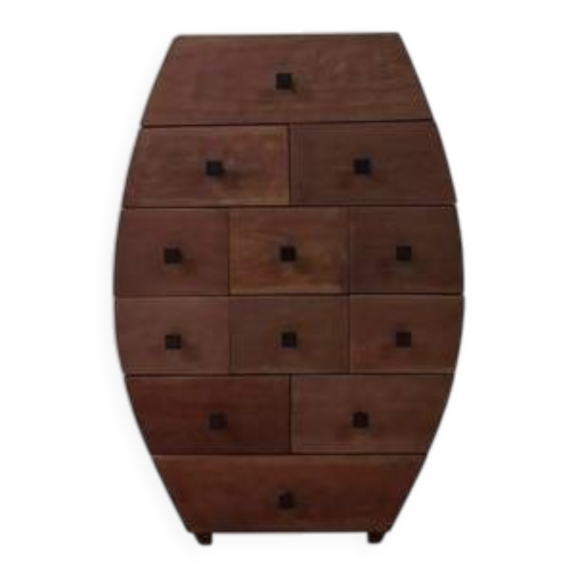 Meuble de rangement 12 tiroirs tonneau de vin