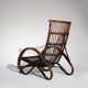 Pair of Sculptural Dutch Rattan Lounge Armchairs, Mid-Century Modern, 1960s