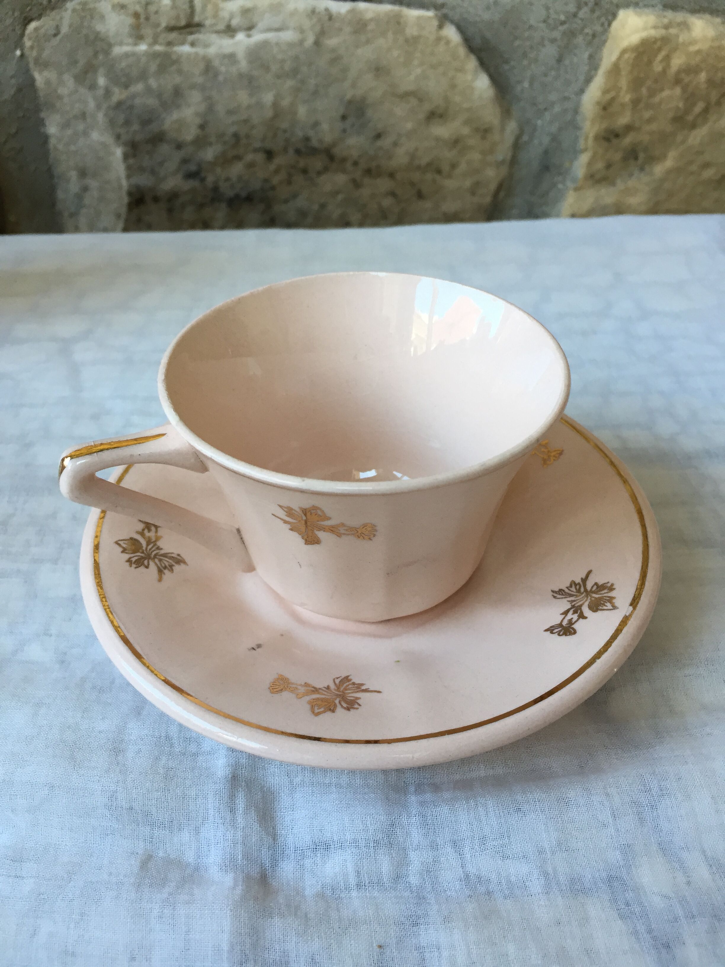 Art deco coffee service in rosé earthenware