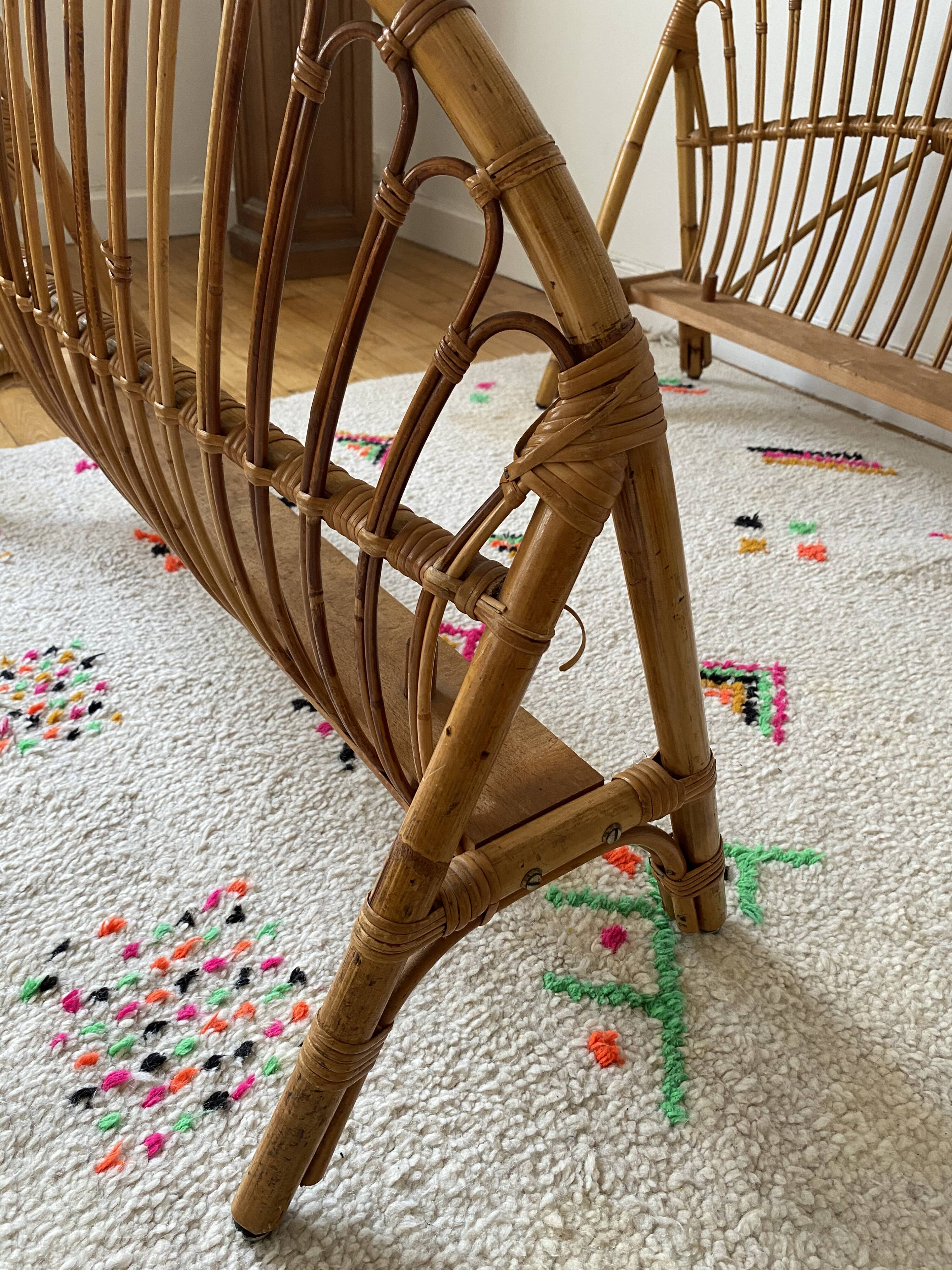 Rattan basket head and foot