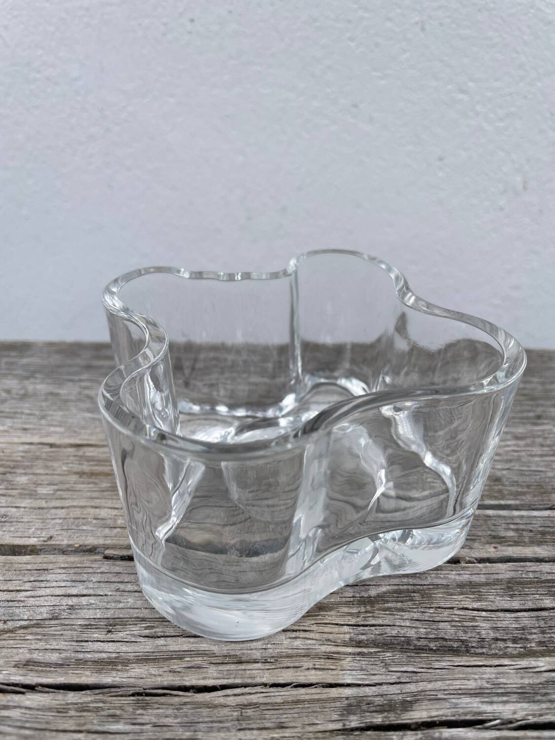 Littala Clear Glass Candle Holder