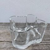 Bougeoir en verre transparent
