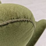 1960s, danish design, velour relax chair with footstool, original condition.