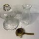 Old kerosene lamp Eagle USA glass brass XXth