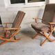 Paire de Fauteuils relax vintage de style scandinave , inclinaison réglable