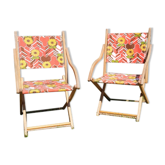 Chaise pliante vintage 1960's (*2)