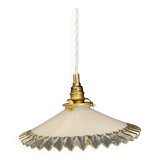 Vintage white opaline lampshade pendant light
