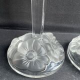 Pair of crystal candle holders - Cristallerie Nachtmann