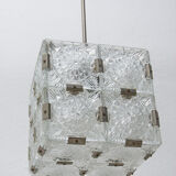 Glass Cube Pendant from Kamenický Šenov, 1970s
