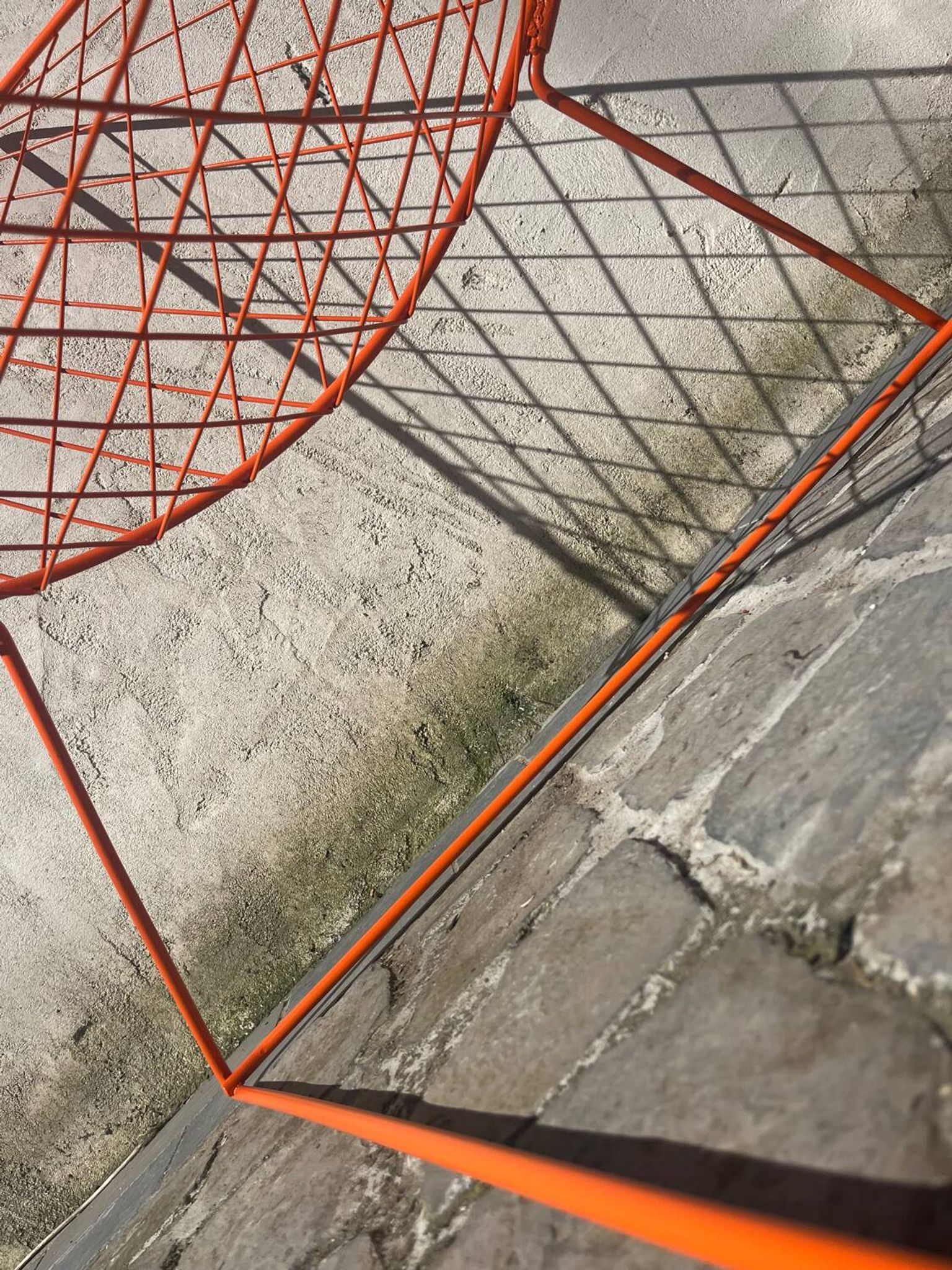 Orange lattice armchair
