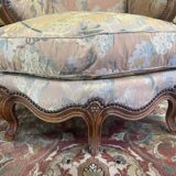 Bergère à oreilles de style Louis XV à 5 pieds