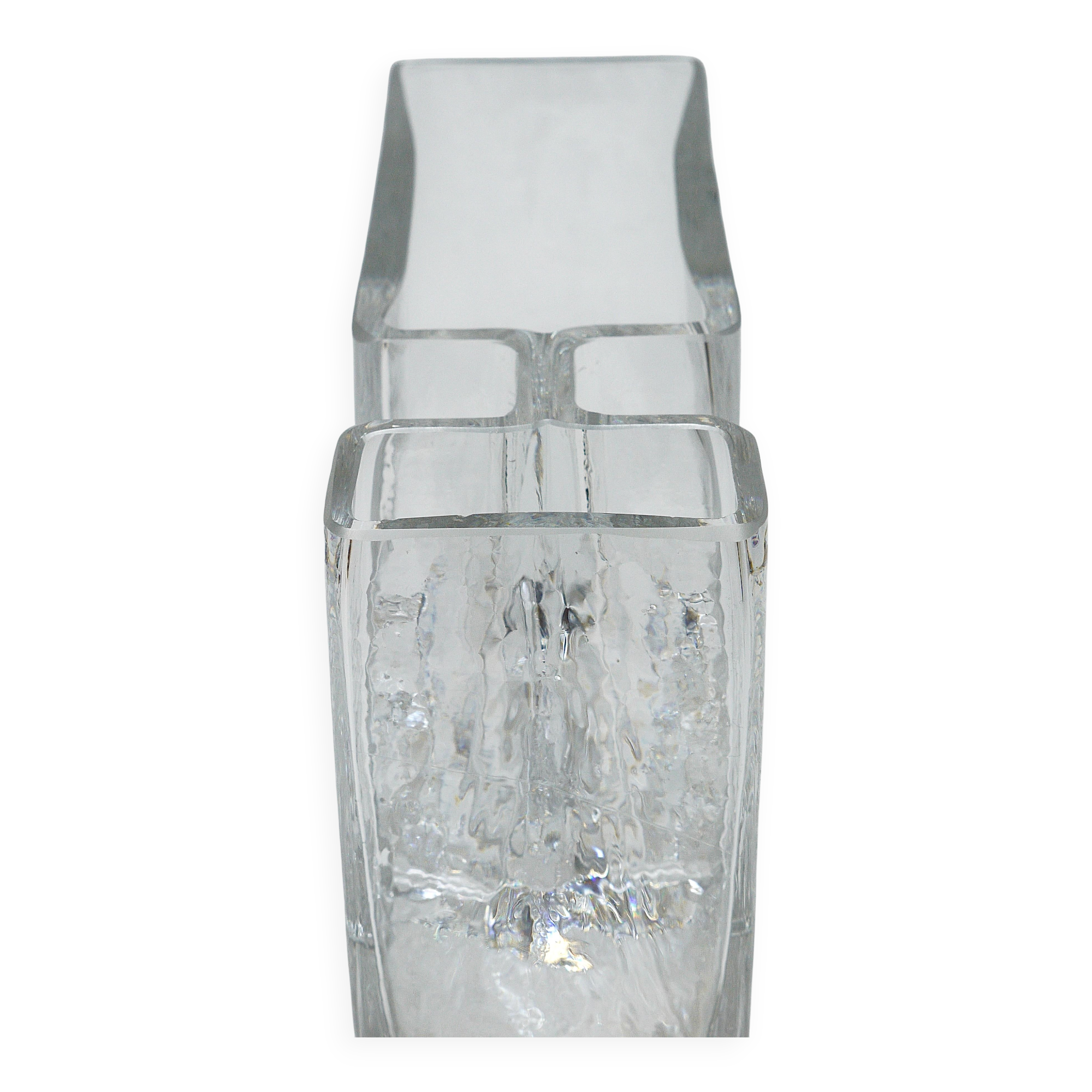 Ice Op Art glass vase by Claus Josef Riedel, Austria, 1970s