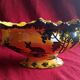Art deco fireplace set in orchies faience (3 pieces)