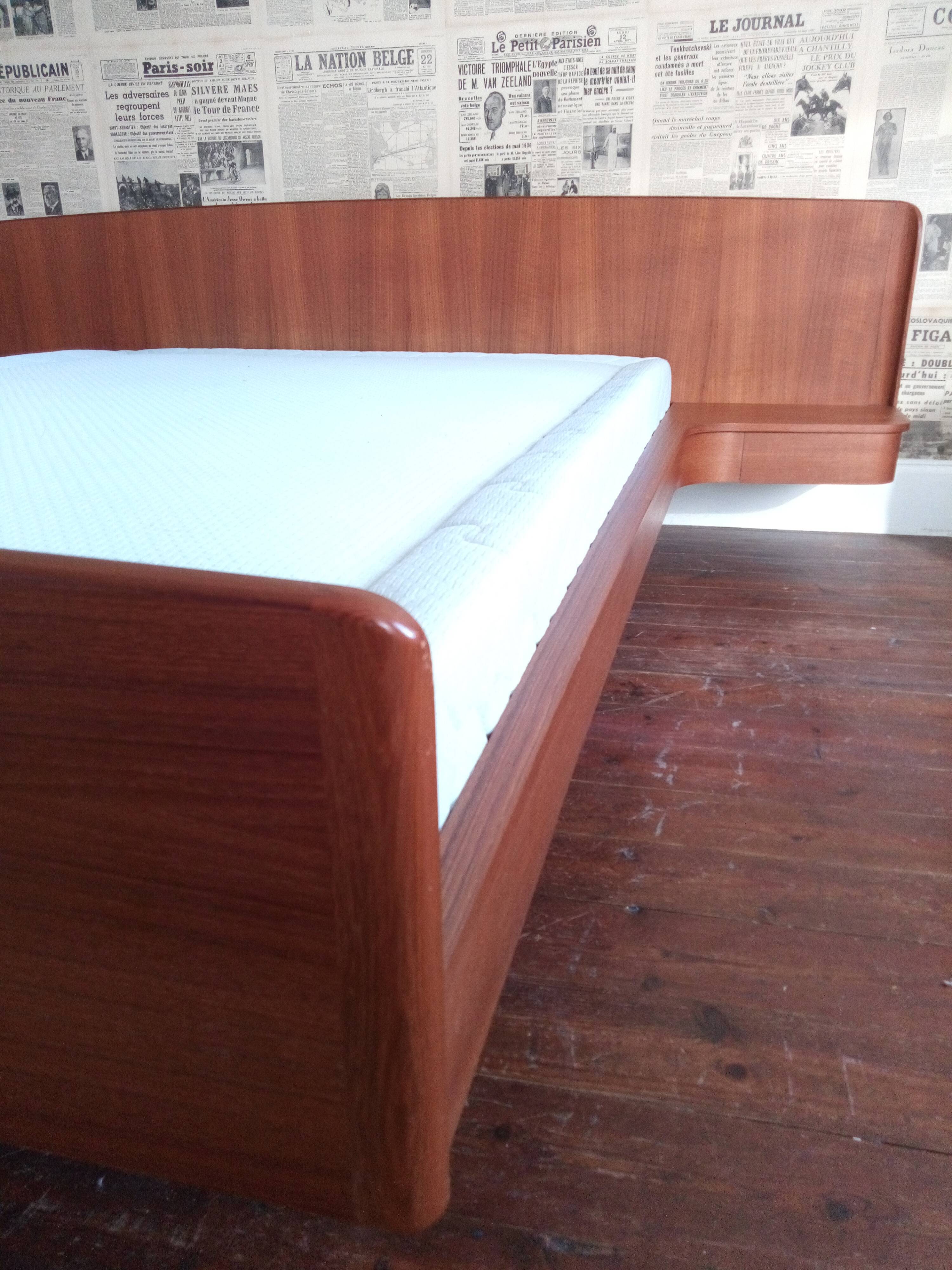 Vintage Scandinavian teak bed 1960