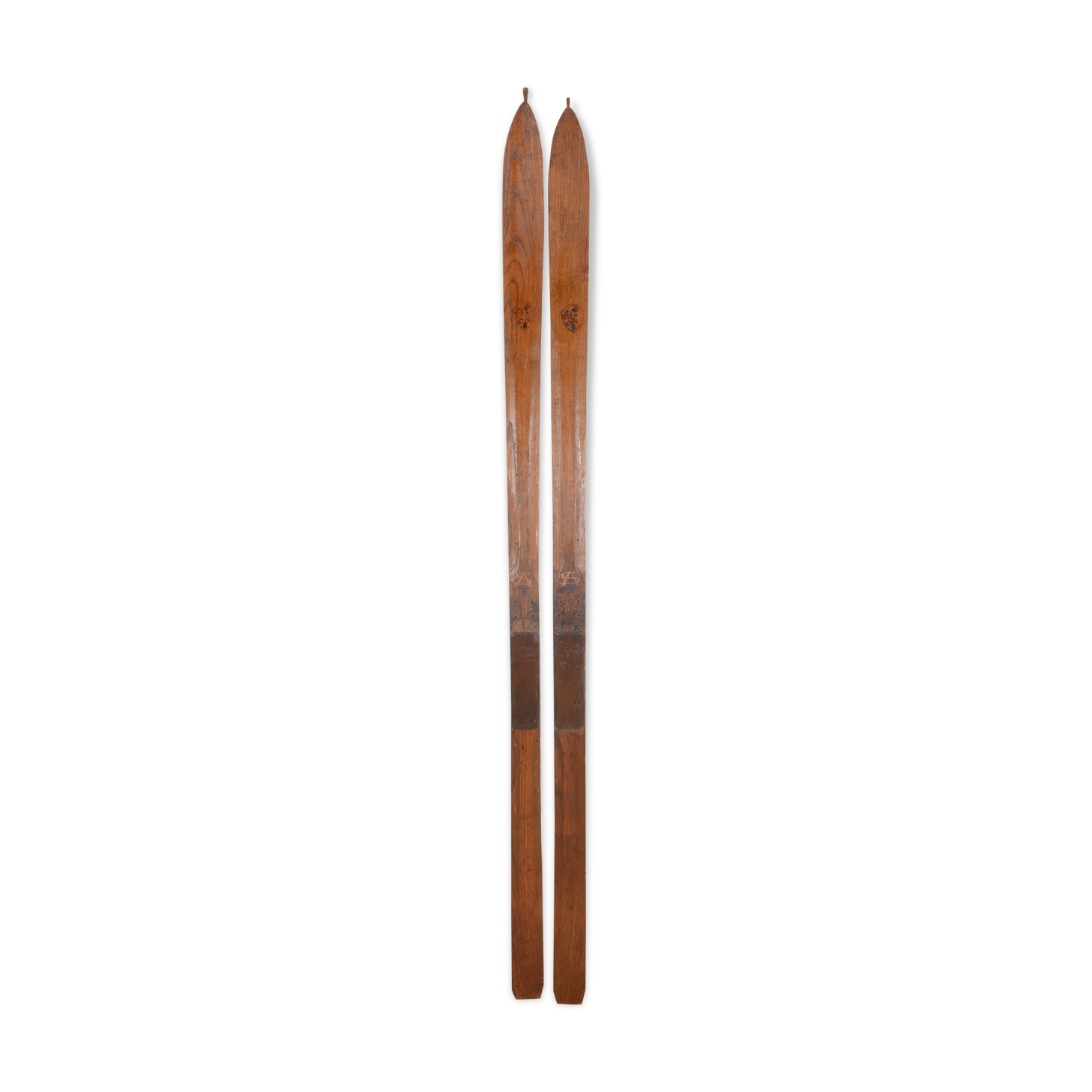 Pair of wooden skis