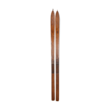 Pair of wooden skis
