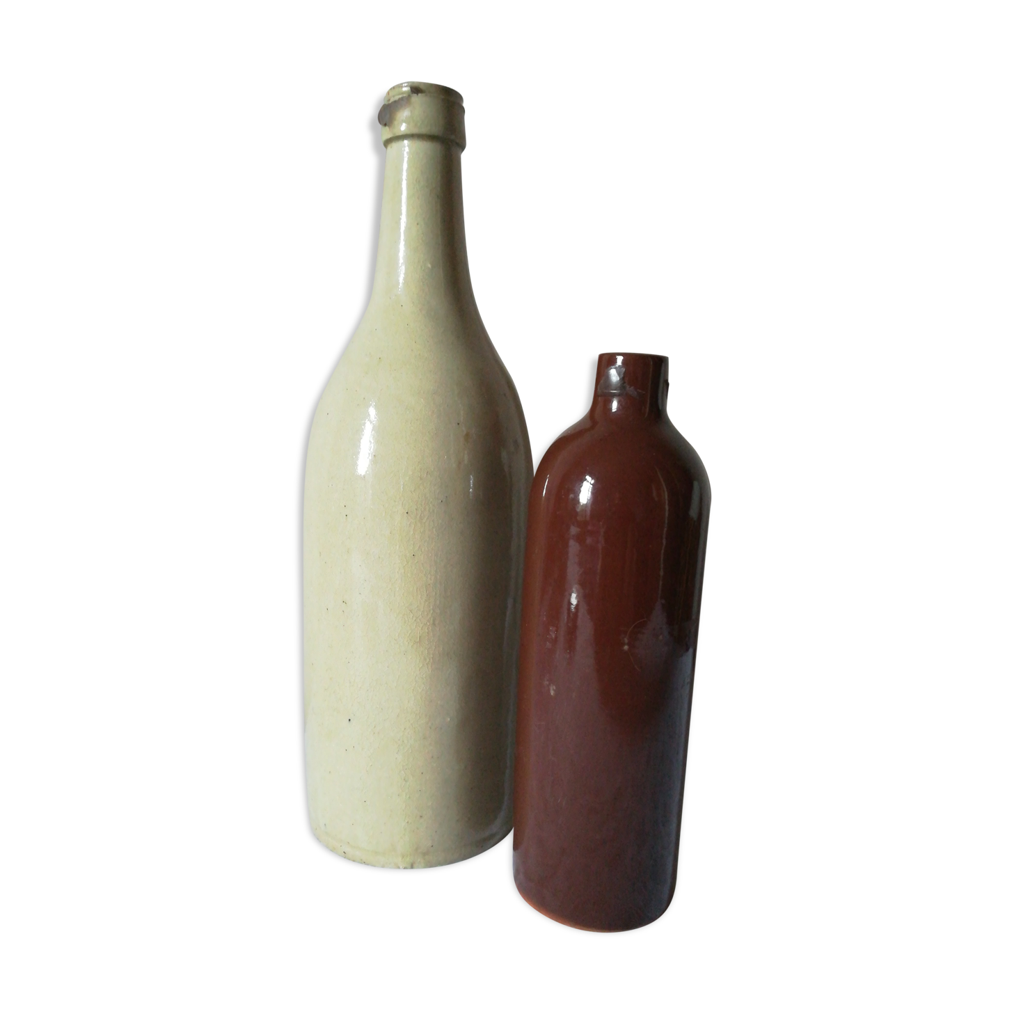 2 sandstone bottles
