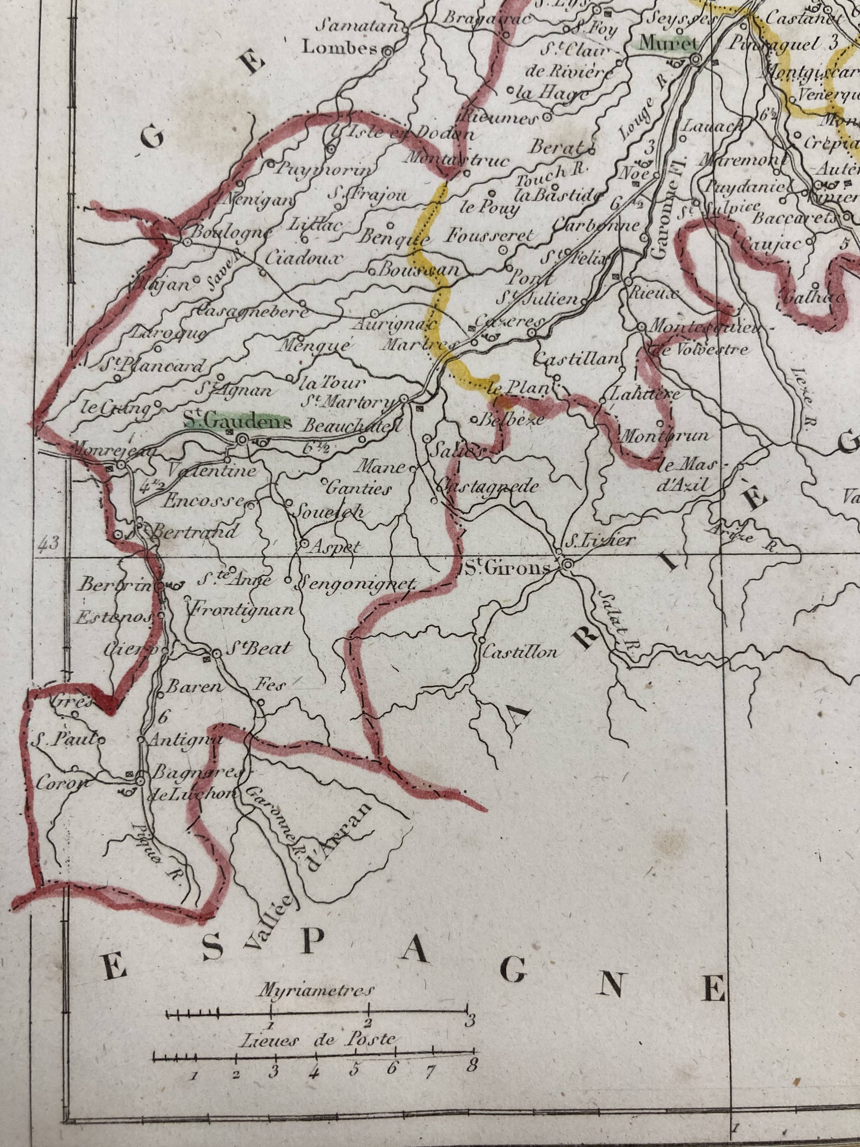 Old map Haute-Garonne