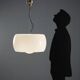 Suspension Artemide Clinio vintage en métal et verre design 1960s