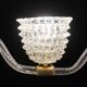 Charming clear rostrato Murano glass chandelier by Barovier & Toso, 1940s