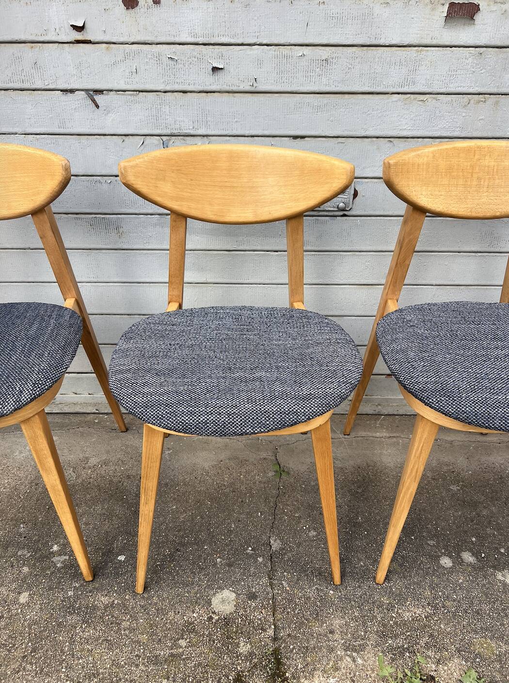 (Lot) 4 chaises Baumann Fontania (restaurées) 1960