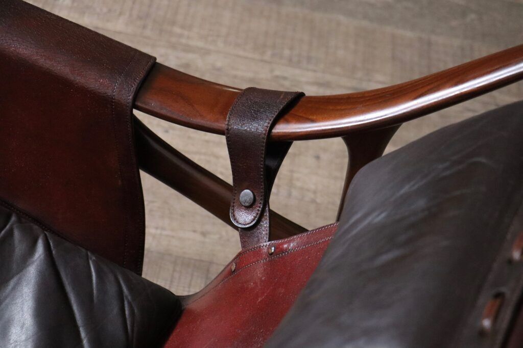 Liceu de Artes e Oficios rocking chair with ottoman, Brazil 1960s