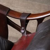 Liceu de Artes e Oficios rocking chair with ottoman, Brazil 1960s